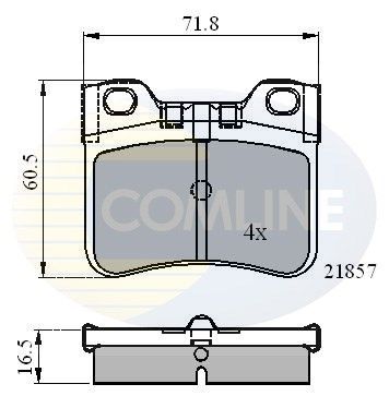 COMLINE Piduriklotsi komplekt,ketaspidur CBP0771