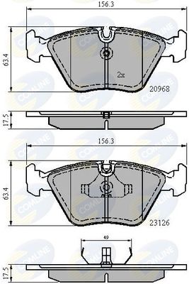 COMLINE Piduriklotsi komplekt,ketaspidur CBP0798