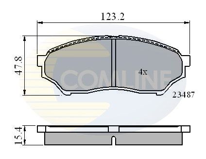 COMLINE Piduriklotsi komplekt,ketaspidur CBP0826