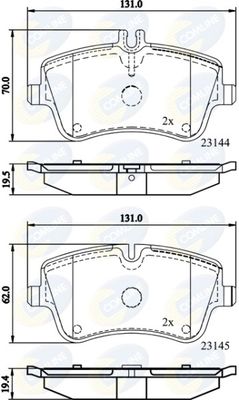 COMLINE Piduriklotsi komplekt,ketaspidur CBP0854