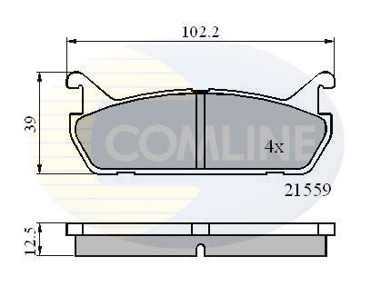 COMLINE Комплект тормозных колодок, дисковый тормоз CBP0875