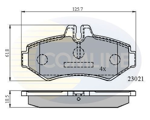 COMLINE Piduriklotsi komplekt,ketaspidur CBP0914