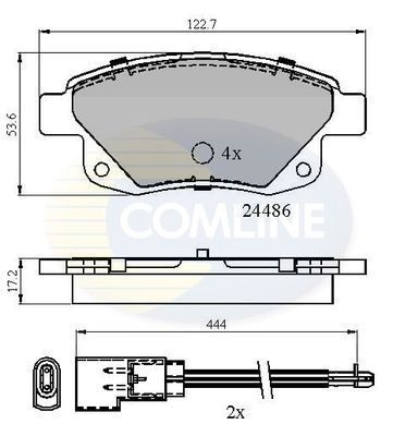 COMLINE Piduriklotsi komplekt,ketaspidur CBP21554