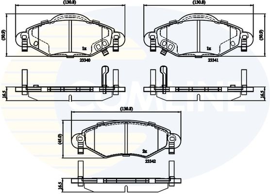 COMLINE Piduriklotsi komplekt,ketaspidur CBP31152