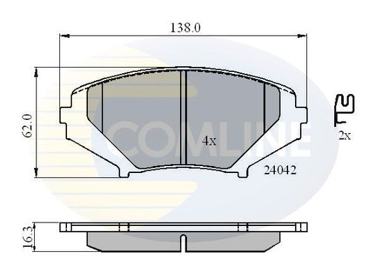 COMLINE Комплект тормозных колодок, дисковый тормоз CBP31246