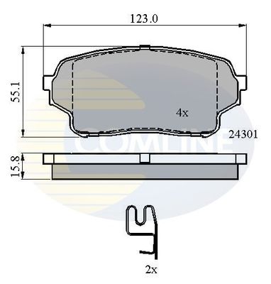 COMLINE Комплект тормозных колодок, дисковый тормоз CBP31523