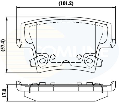 COMLINE Комплект тормозных колодок, дисковый тормоз CBP32216