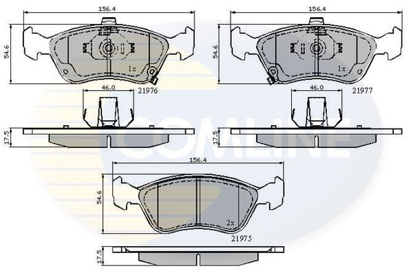 COMLINE Piduriklotsi komplekt,ketaspidur CBP3450