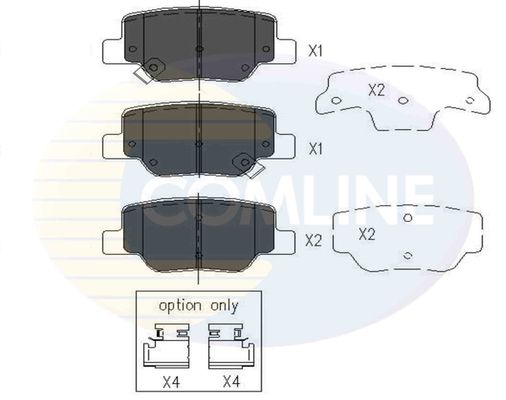 COMLINE Комплект тормозных колодок, дисковый тормоз CBP36010