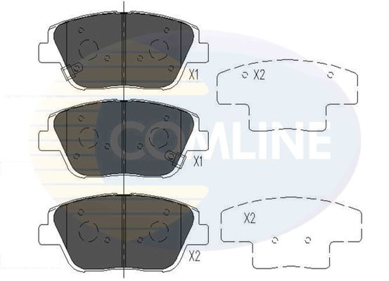 COMLINE Комплект тормозных колодок, дисковый тормоз CBP36080