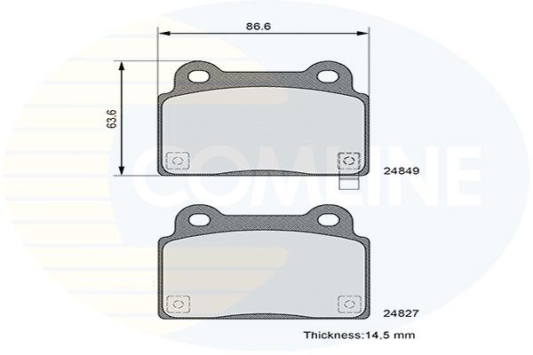 COMLINE Piduriklotsi komplekt,ketaspidur CBP36090