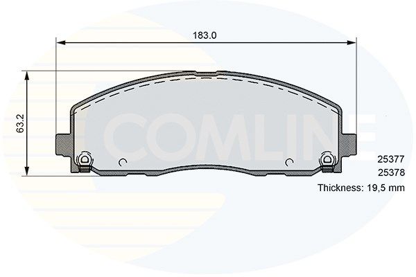COMLINE Комплект тормозных колодок, дисковый тормоз CBP36103