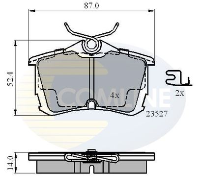 COMLINE Piduriklotsi komplekt,ketaspidur CBP3803