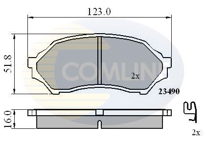 COMLINE Piduriklotsi komplekt,ketaspidur CBP3817