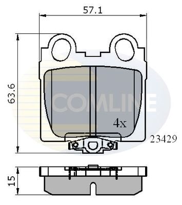 COMLINE Комплект тормозных колодок, дисковый тормоз CBP3836
