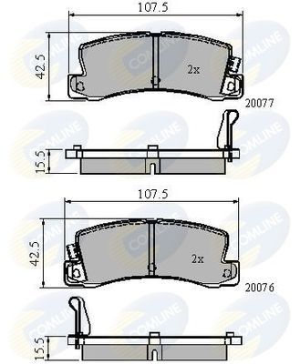 COMLINE Piduriklotsi komplekt,ketaspidur CBP3864