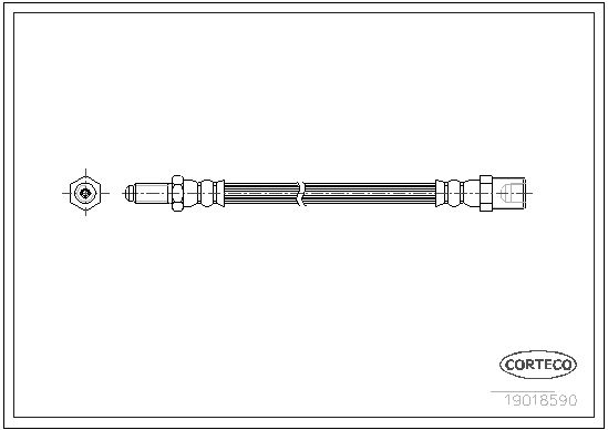 CORTECO Тормозной шланг 19018590