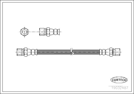 CORTECO Тормозной шланг 19032487