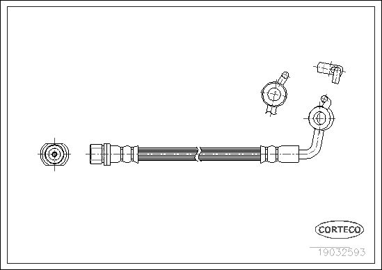 CORTECO Тормозной шланг 19032593