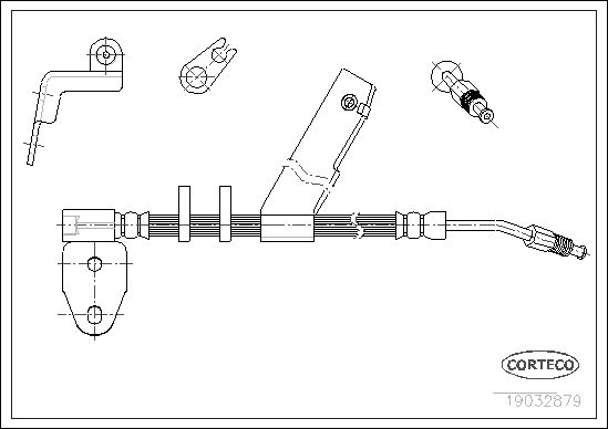 CORTECO Тормозной шланг 19032879