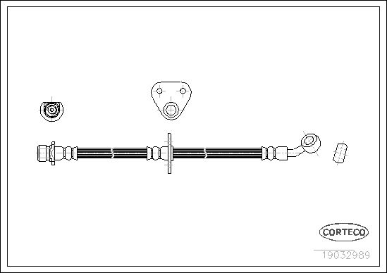 CORTECO Тормозной шланг 19032989