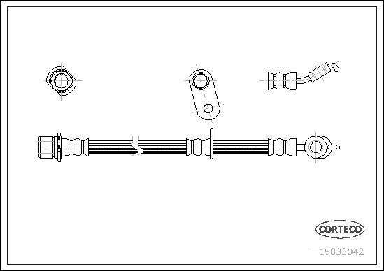 CORTECO Тормозной шланг 19033042