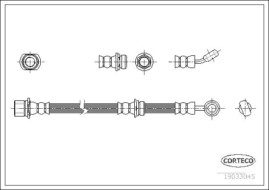 CORTECO Тормозной шланг 19033045