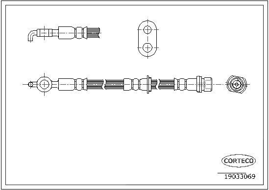 CORTECO Тормозной шланг 19033069