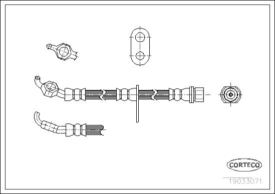 CORTECO Тормозной шланг 19033071