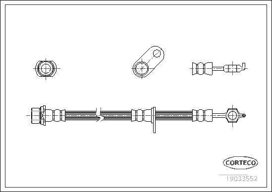 CORTECO Тормозной шланг 19033552