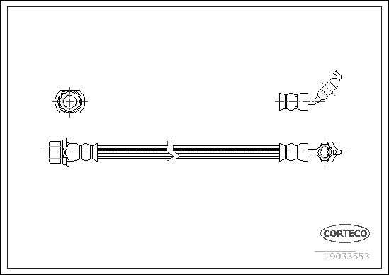 CORTECO Тормозной шланг 19033553