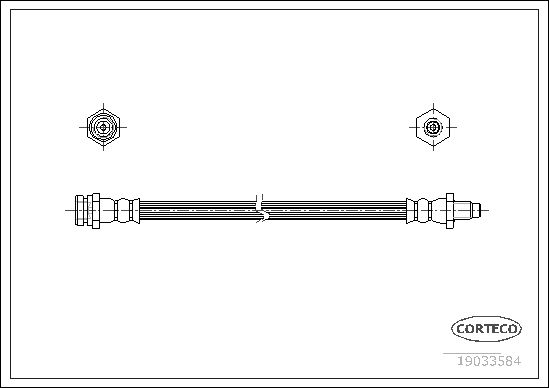 CORTECO Тормозной шланг 19033584
