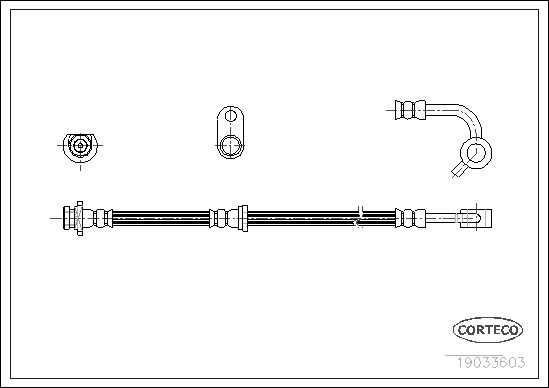 CORTECO Тормозной шланг 19033603