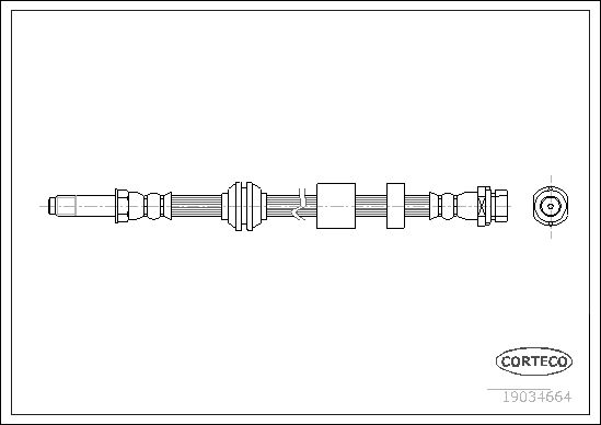 CORTECO Тормозной шланг 19034664