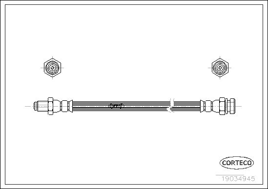 CORTECO Тормозной шланг 19034945