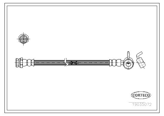 CORTECO Тормозной шланг 19035072