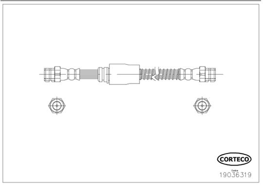 CORTECO Тормозной шланг 19036319