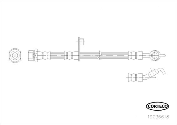 CORTECO Тормозной шланг 19036618
