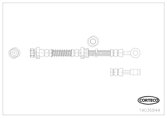 CORTECO Тормозной шланг 19036844