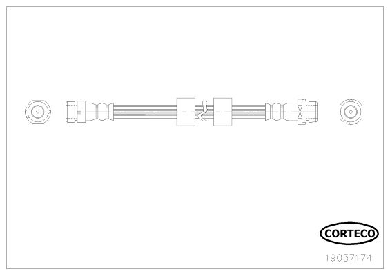 CORTECO Тормозной шланг 19037174