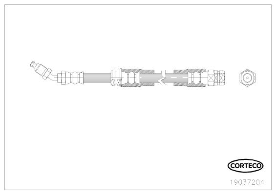 CORTECO Тормозной шланг 19037204