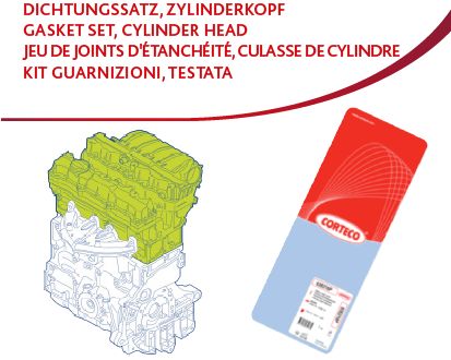 CORTECO Tihendikomplekt,silindripea 417020P