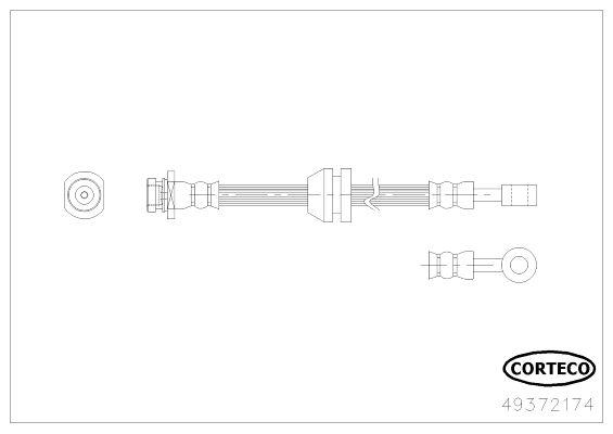 CORTECO Тормозной шланг 49372174