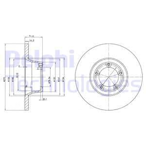 DELPHI Тормозной диск BG2157