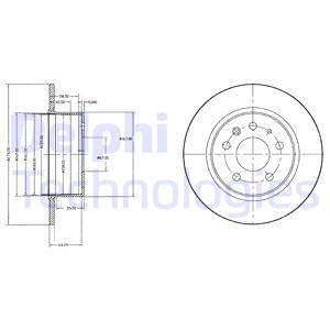 DELPHI Тормозной диск BG2240