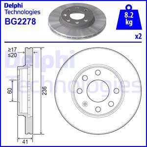 DELPHI Тормозной диск BG2278