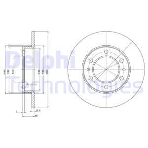 DELPHI Тормозной диск BG2325