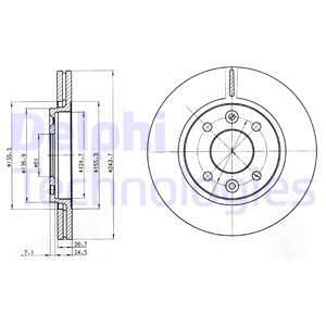 DELPHI Тормозной диск BG2403