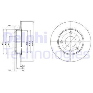 DELPHI Тормозной диск BG2439