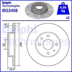 DELPHI Тормозной диск BG2458